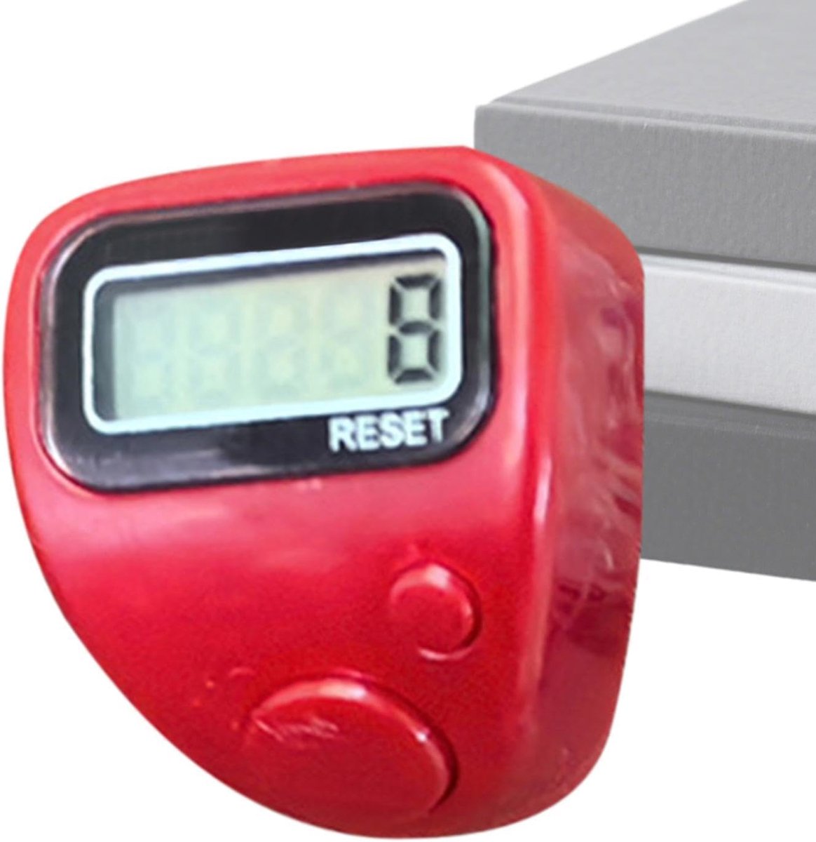 Digitale Vinger Teller - Ring Teller - Activiteiten Tellen - Vijfcijferig Display - Compact Formaat - Rood
