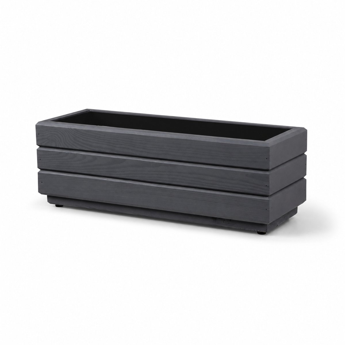 Plant&Bak Balkonbak Vurenhout L50 × B17 × H17 cm – Smalle Houten Plantenbak voor Balkon & Reling – Antraciet