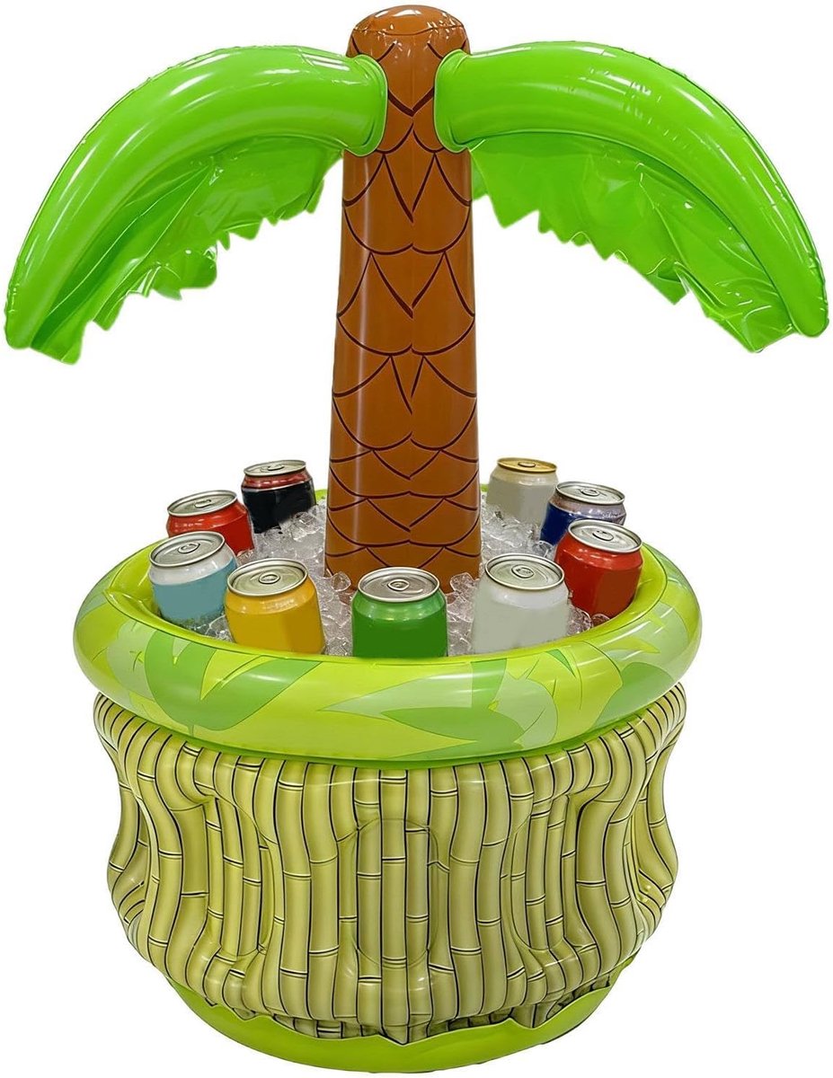 Opblaasbare Koeler - Drijvende IJsemmer - Dranken Koel Houden - Palmboom Decoratie - 58x38x66cm - A
