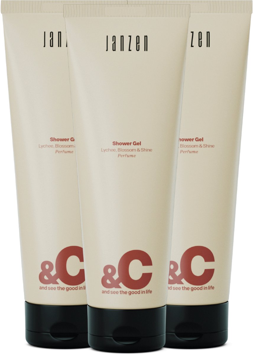 JANZEN Shower Gel &C Lychee, Blossom & Shine 3-pack