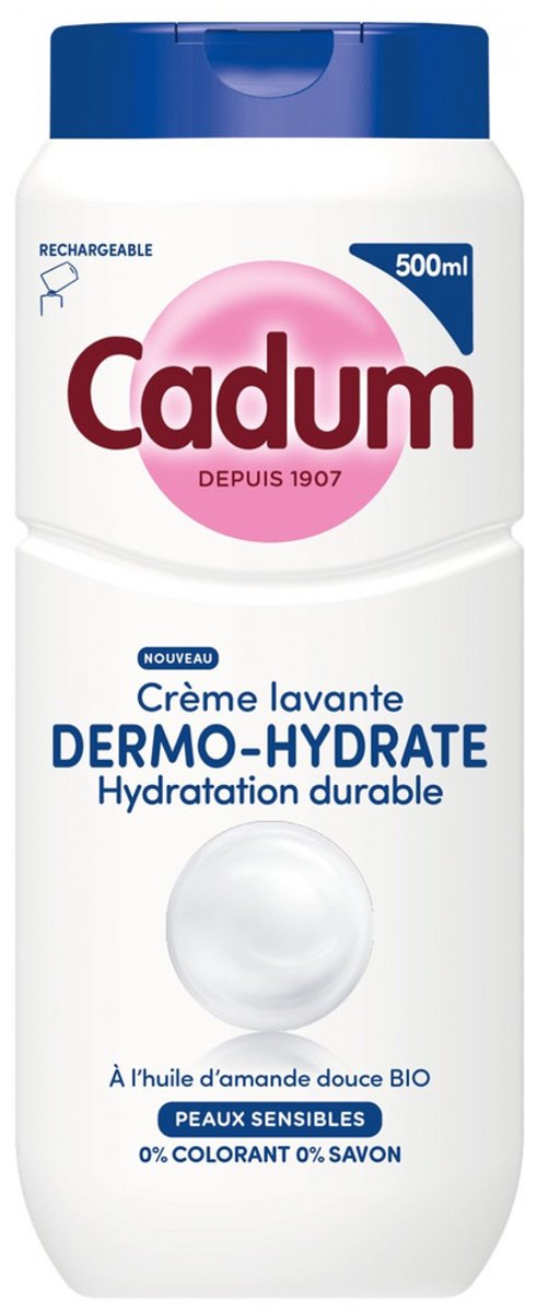 Cadum Navulbare Langhoudende Hydratatie Douchecrème 450 ml