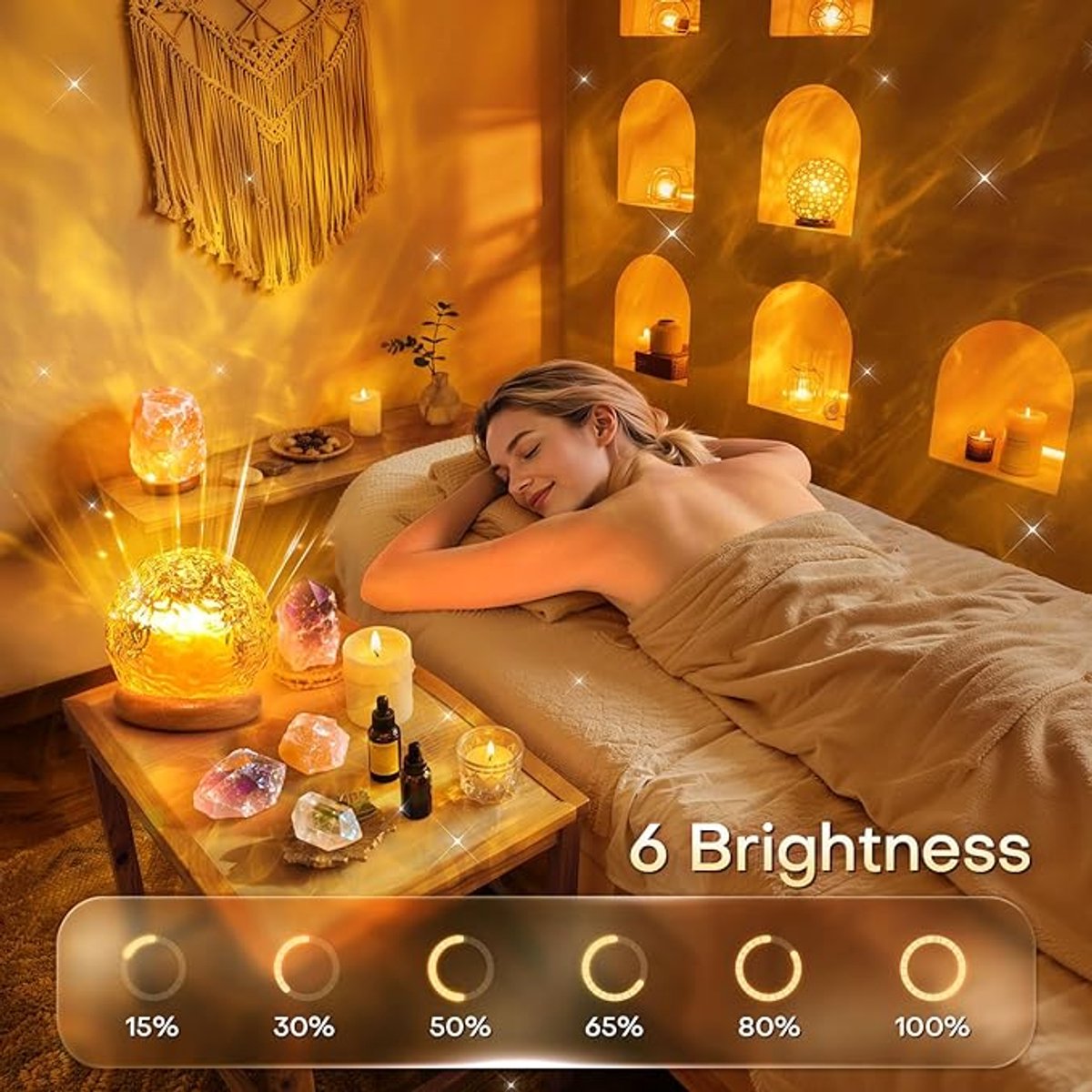 Sterrenhemel Projector LED – Galaxy Projector met Kleurverlichting – Nachtlamp Projector voor Slaapkamer en Kinderkamer – Relax Lichtprojector – Energieklasse G – foto 2