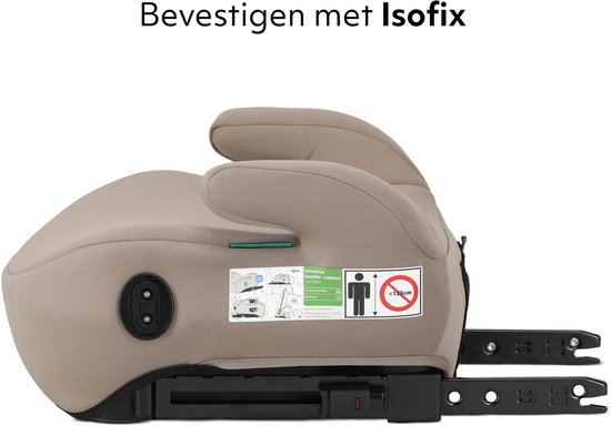 Deryan Cody Basic I-Size Autostoel Zitverhoger ISOFIX - Truffle Nougat van Deryan — afbeelding 3