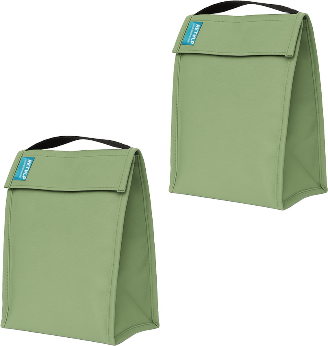 Retulp Fridgebag - Lunchtas - Koeltas - Koeltasje klein - Gemaakt van koelkast - Groen - 9 liter - 2 Stuks