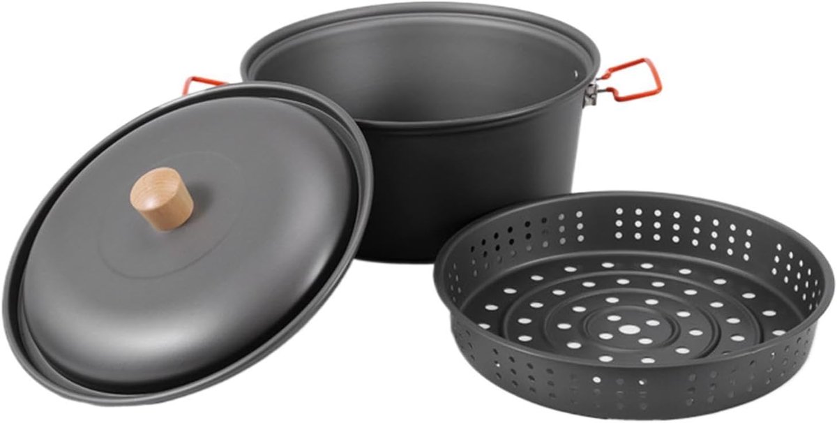 Camping fornuis - Draagbare kookset - Buiten koken - Grote capaciteit - 75 liter - Meerkleurig