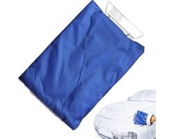Ruitenkrabber met handschoen - Ijsborstel auto - Winterse autorit - Gevoerde winterhandschoen - 26.5 cm lengte - Blauw
