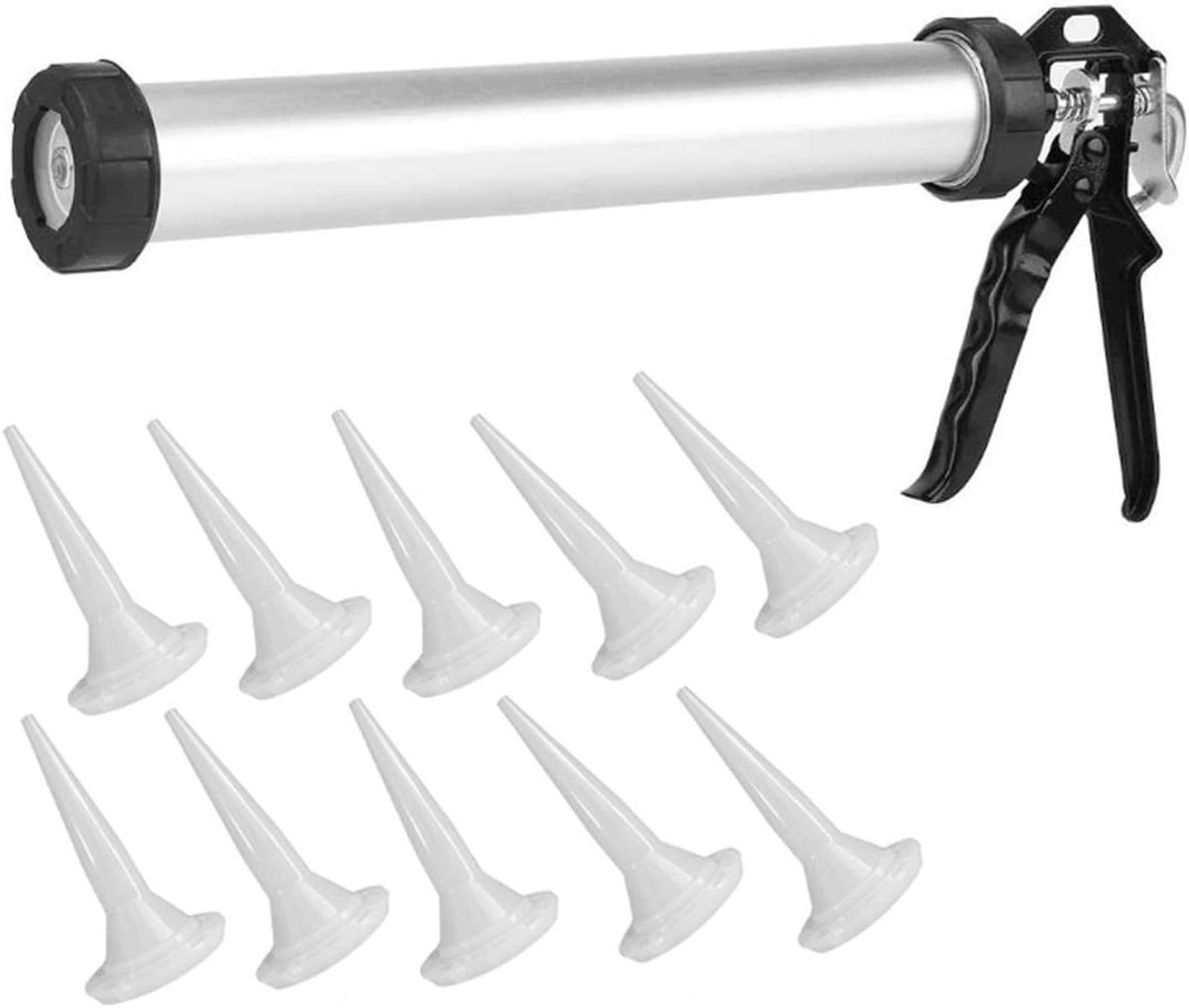 Kitpistool - Kitspuit - Af te dichten - Aluminium constructie - 600 ml - Grijs