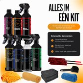 Car Care HPP Auto Was Set – Compleet Autoverzorgingspakket met Shampoo, Snow Foam, Velgenreiniger, Keramische Coating, Velgenborstel en Microvezel droogdoek – Perfect voor Grondige Auto Cleaning