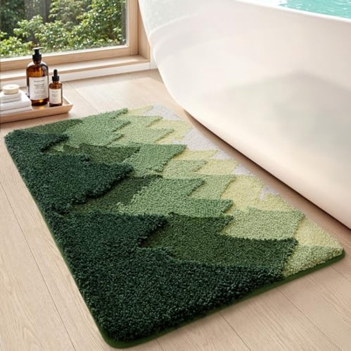 PromoHome Badmat 40x60 cm - Antislip Zachte Badmat Absorberend Wasbaar - Badkamer Mat voor