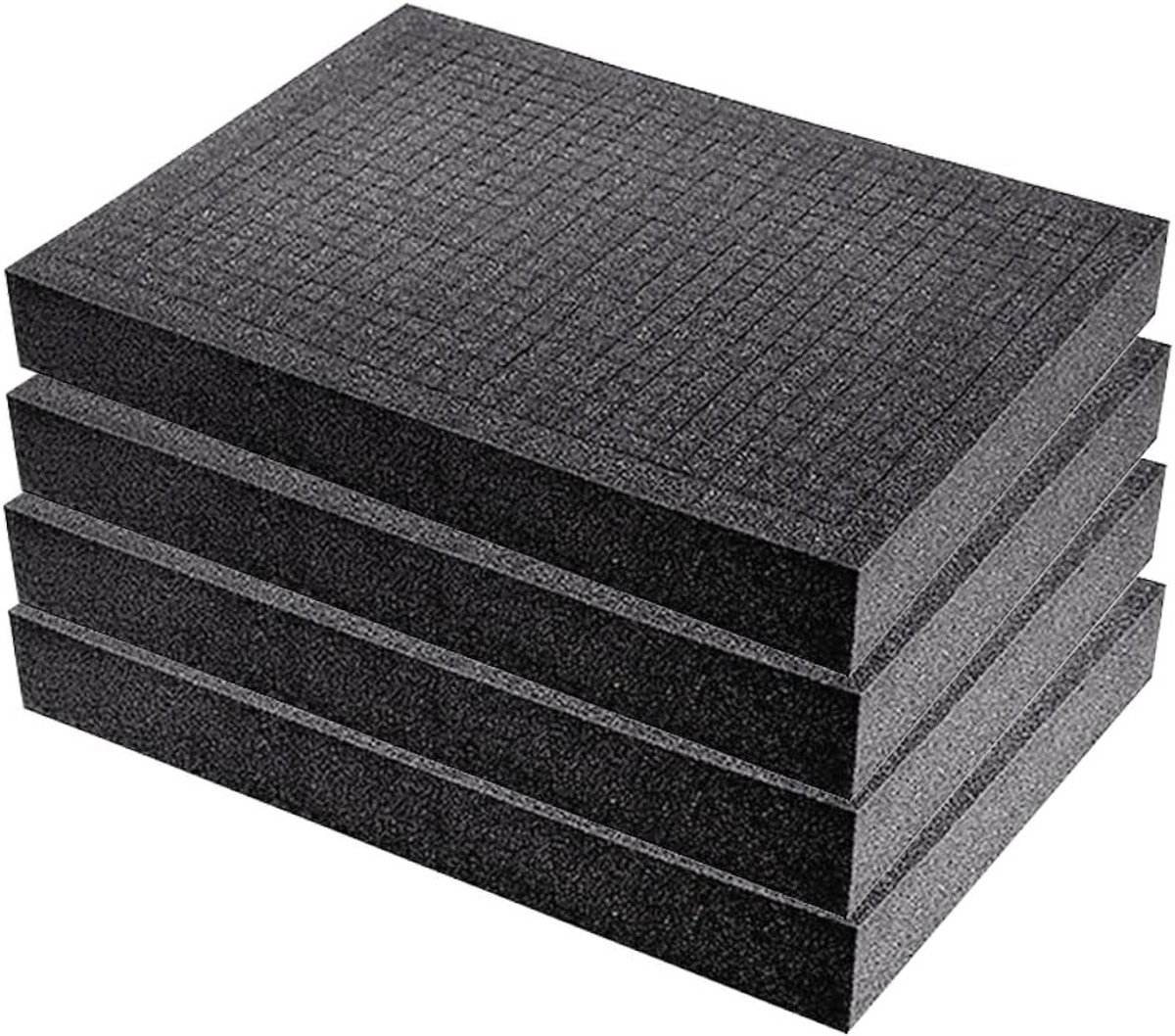 Set van 4 Stuks Grid Foam Cubes 400 x 300 x 50 mm voor Camera's en Gereedschap - Beschermende Inleg voor Koffers en Opbergdozen