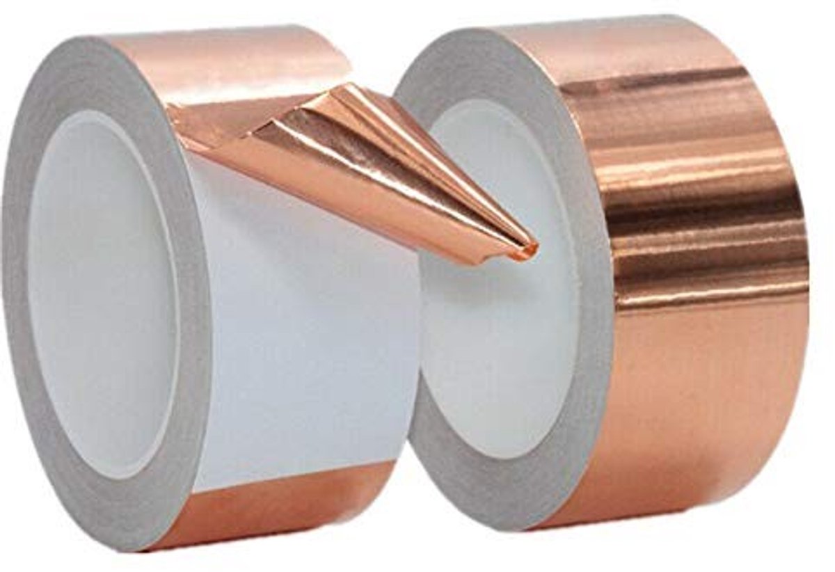 Dailygoody - Koperfolie Tape - Conductieve Tape - 5mm x 10m - Elektrische Reparaties - Paper Circuits - Slakkenafschrikking
