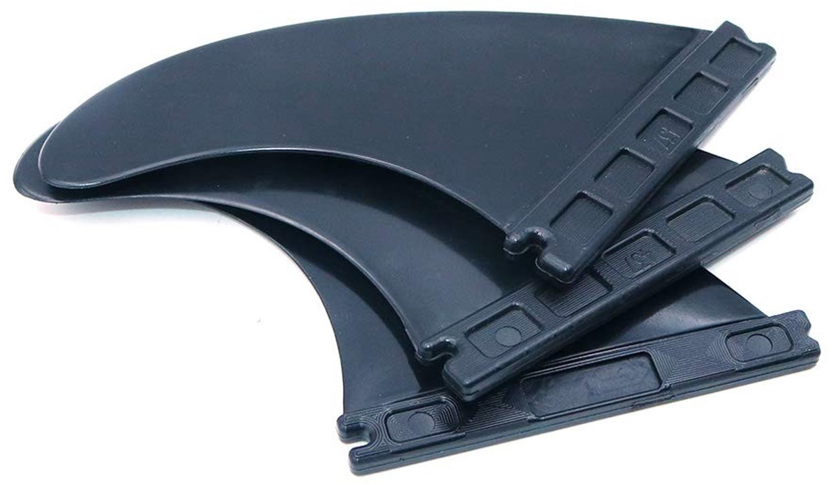 Dailygoods- Surfplank Vinnen Set van 3 - G5 Thruster Vinnen - Kunststof Vinnen - Lichtgewicht - Zwart - Flexibel en Sterk - Surfvinnen
