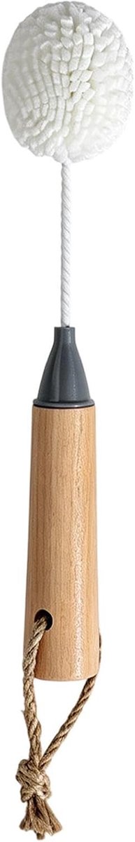 Glazen Borstel - Wijn Schrobber - Glaswerk Reinigen - Niet-kras Borstelharen - 25.3 cm - Grijs