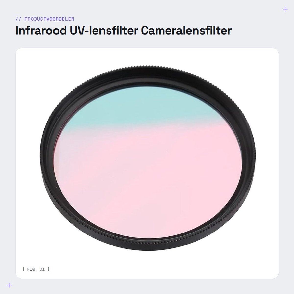 Dailygoods- UV-lensfilter Infrarood - Cameralensfilter - Optisch Glas - Aluminiumlegering - 52mm - Zwart
