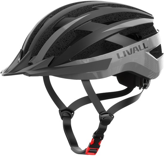 MT1 Neo II Grey & Black L size Bluetooth-fietshelm met luidsprekers & ingebouwde microfoon, valdetectie, mountainbikehelm met richtingaanwijzers & remlicht, MTB- & racefietshelm voor volwassenen (heren & dames) — afbeelding 3
