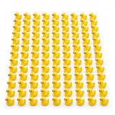 Mini Eendjes-150-Pack (1,5 cm) – Miniatuur Decoratie Eendjes van Hars – Knutselset voor Feest, DIY & Creatieve Projecten