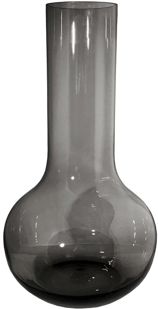 Vaas Seim Big | Large | Grijs - Grey | Mondgeblazen Glas | Design vaas | Ø28 x H50 cm