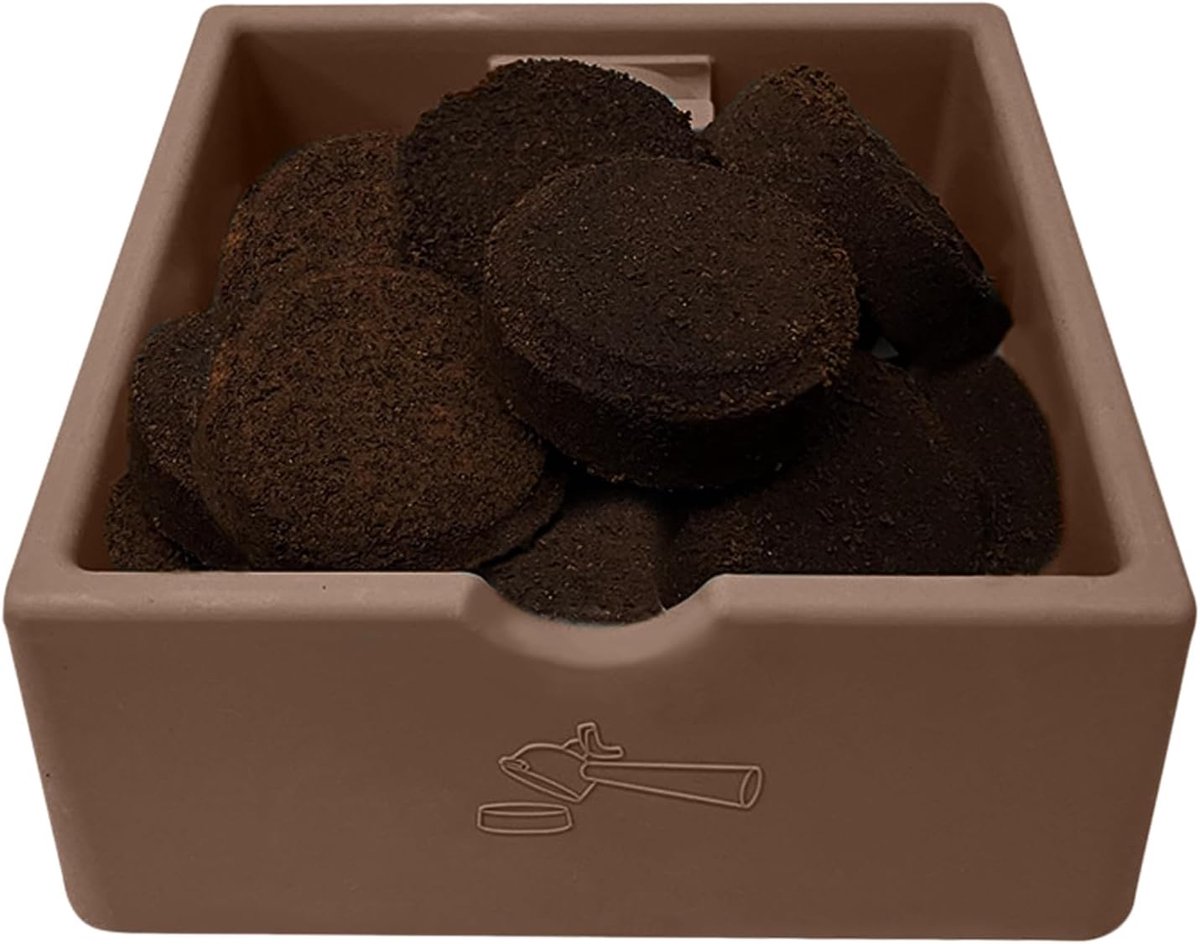 Koffie Klopbox Espresso Afvalbak Koffiebereiding Thuis Antislip Siliconen Basis 1.5 Liter Zwart