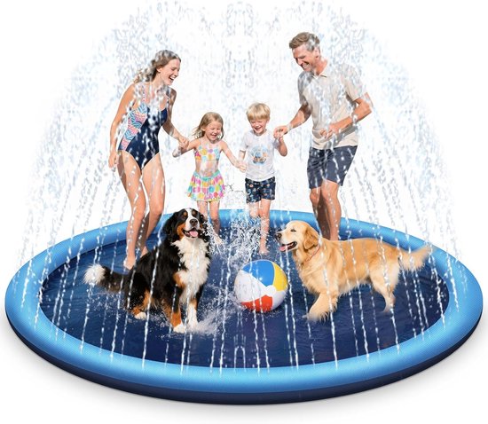 VHV - Sproeimat 200 cm - Waterspeelmat voor Kinderen en Honden - Antislip PVC - Tuin