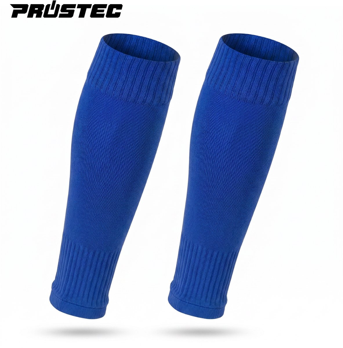 Prostec Voetbalsokken Zonder Voet - Sok Sleeve - Met Grip - 40-46 - Blauw