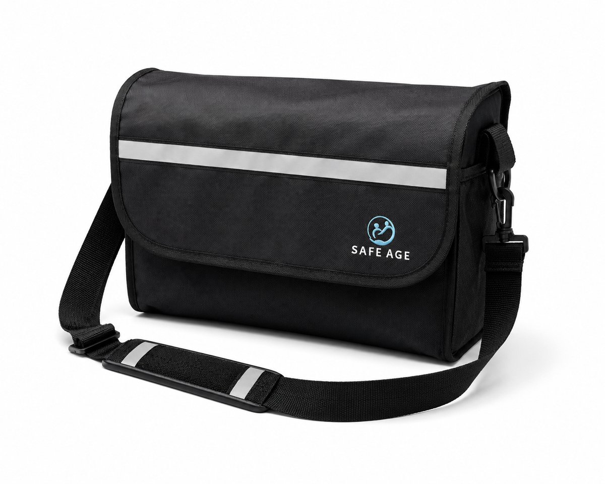 Safe Age® luxe rollatortas – waterdicht – afneembaar met draaglus – nylon – voor Safe Age rollator