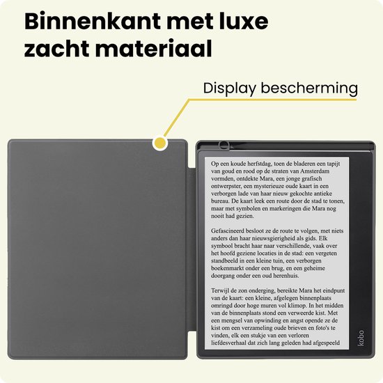 Hoes Geschikt voor Kobo Elipsa 2E - E-reader Bescherm Hoesje Case Sleep Cover Met Screenprotector - Hoes Geschikt voor Kobo Elipsa 2E Hoesje - Zwart — afbeelding 5