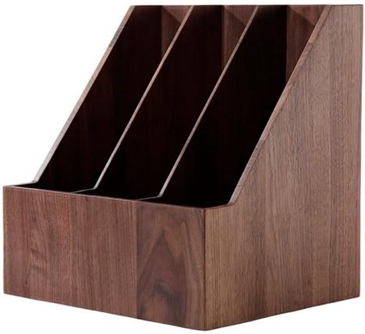 Verticale maphouder - Bureau organizer - Bureau organiseren - Stevig houten materiaal - 10x10x10 mm - Naturel