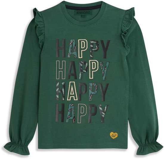 4President t-shirt lange mouw meisjes Green