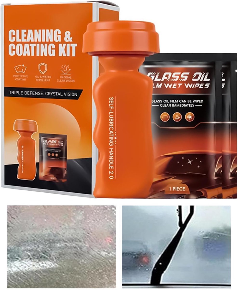 Ruiten Reinigingsset - Glasreiniger Doekjes - Heldere Ruiten Zonder Vlekken - Snelle Waterafvoer Coating - 140 gram - Niet Van Toepassing