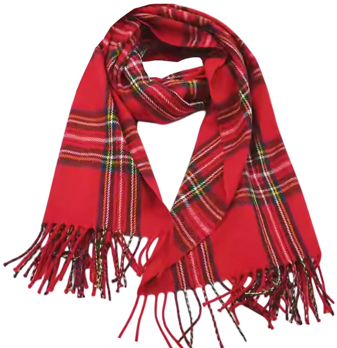 Dailygoods- Sjaal Rood - Warme Sjaal - Zachte Sjaal - Stijlvolle Sjaal - Schotse Sjaal - Ademend Materiaal - Winteraccessoire