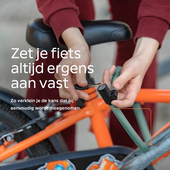 AXA Resolute 6/60 Kabelslot - Slot voor Kinderfietsen - Gebruiksvriendelijk - 60 cm lang - Diameter 6 mm - Groen van AXA — afbeelding 5