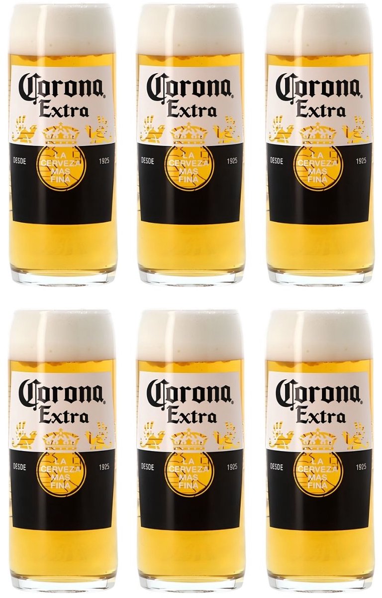 Corona Bierglazen 330 ml - 6 stuks