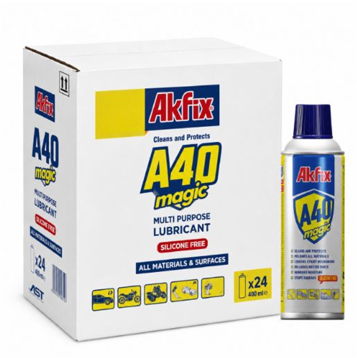 AKFIX A40 MAGIC Multispray Standaard Nozzle 400 ml - Doos 24 stuks