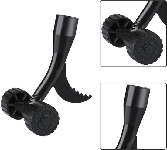 Onkruidwieder met wielen - Onkruidverwijderaar - Moeiteloos onkruid wieden - Voor kleine ruimtes - Zwart van Merkloos	 — afbeelding 5