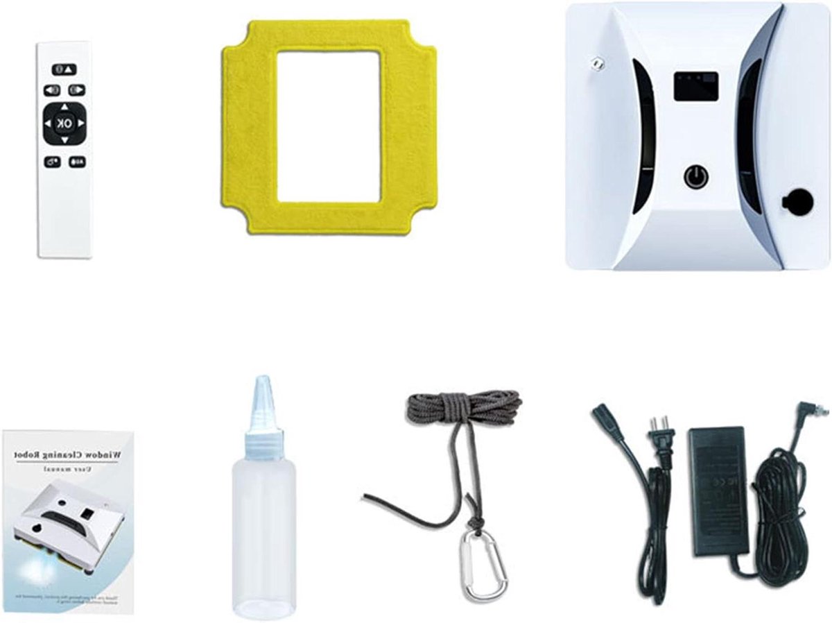 Glazenwasrobot - Glasreiniger Robot - Ramen Schoonmaken - Automatische Waterspray - 25x25x8 cm - Wit