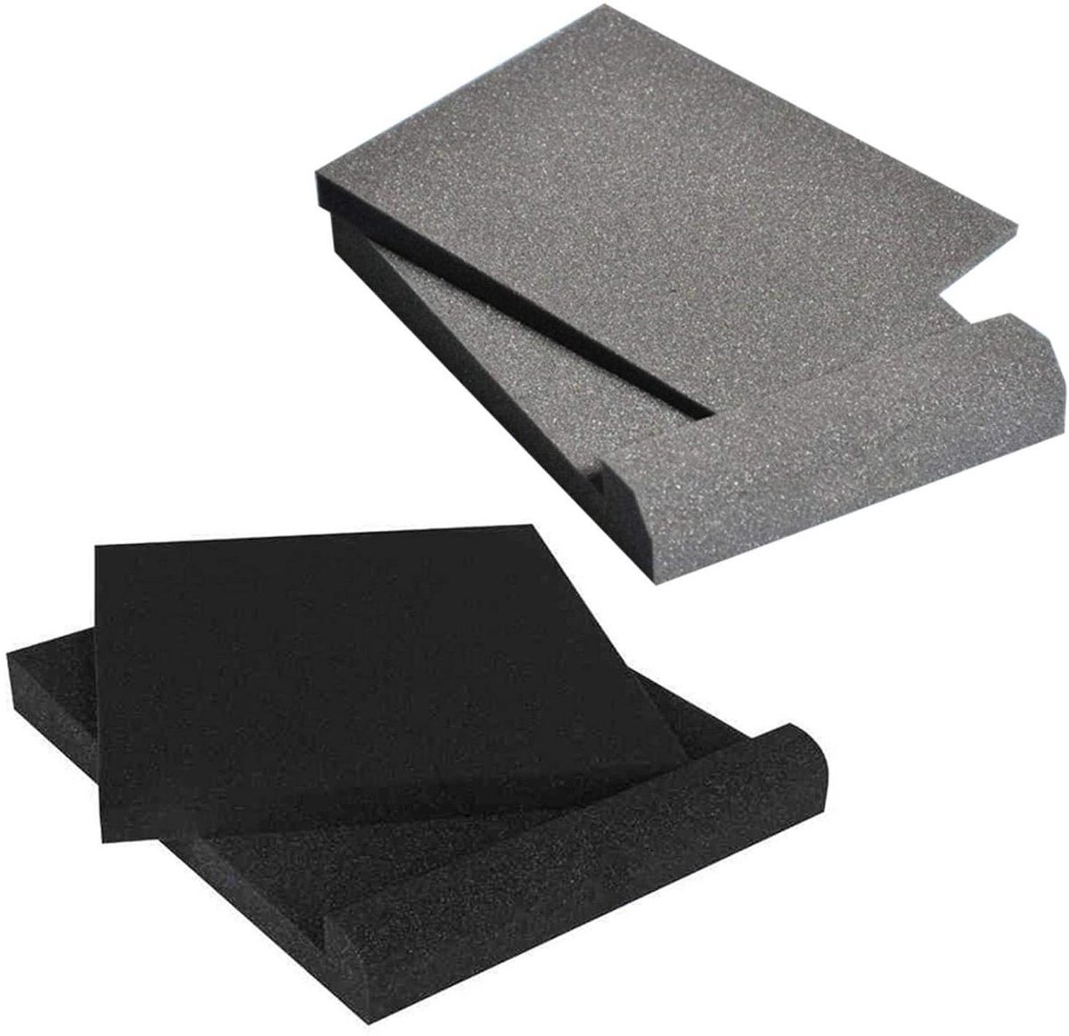Studiomonitor Isolatiepads - Geluidsisolerende pads - Verbeteren Geluidskwaliteit - Hoge Dichtheid Schuim - 30 x 17 x 4 cm - Zwart