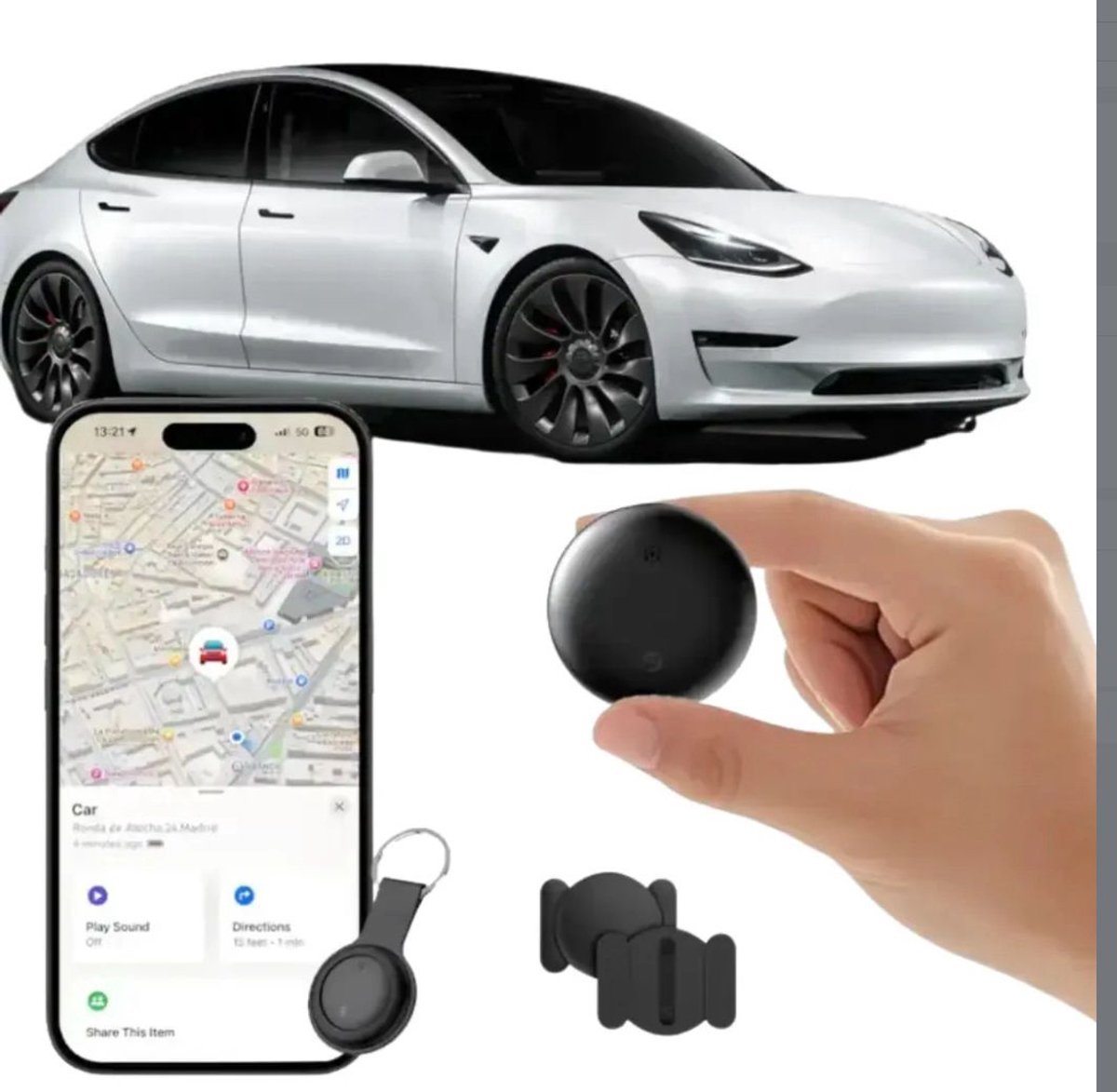 Smart Tracker – Bluetooth Locator – Wereldwijde Zoekfunctie – Voor Auto, Sleutels, Tas en Bagage