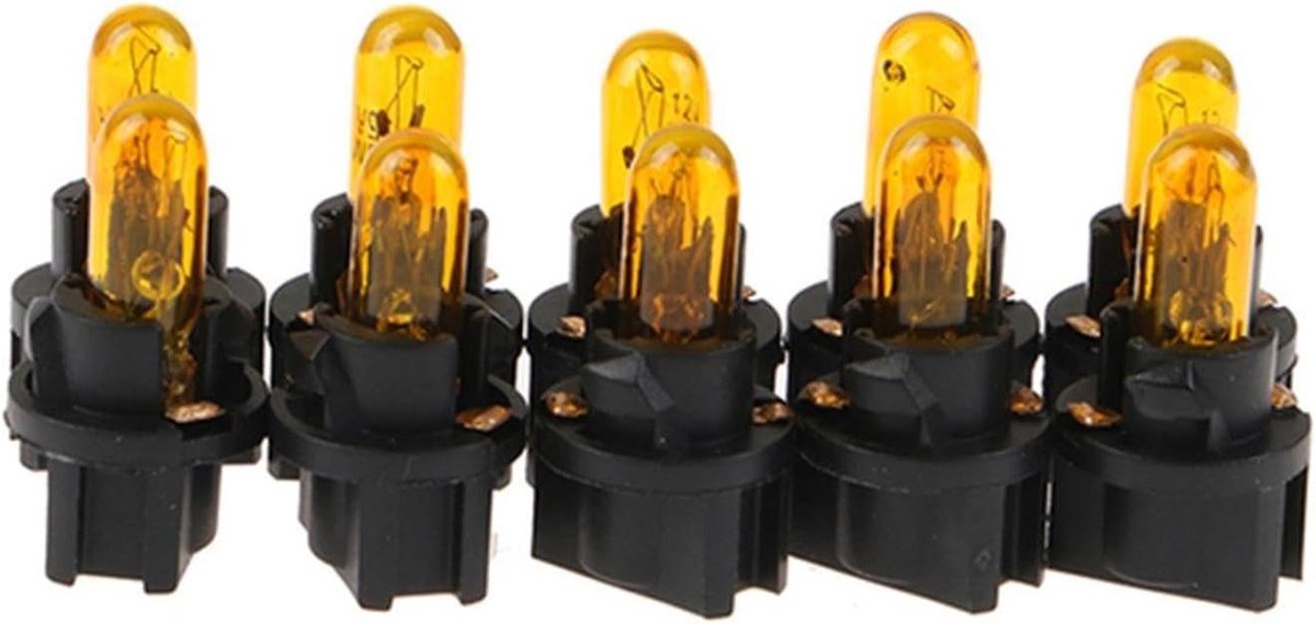 LED Lampen - Dashboard Verlichting - Auto Interieur - Laag Stroomverbruik - 19 x 4 mm - Geel
