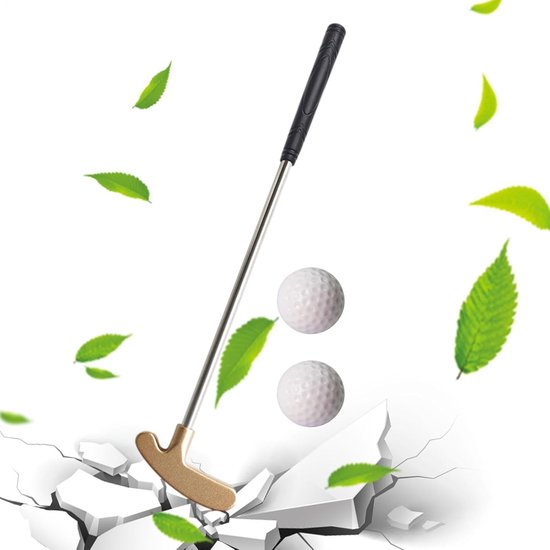 Mini Golf Putter - Trainingsclub - Indoor oefenen - Twee-weg ontwerp - 158 cm steel - Goud van MINI — afbeelding 3