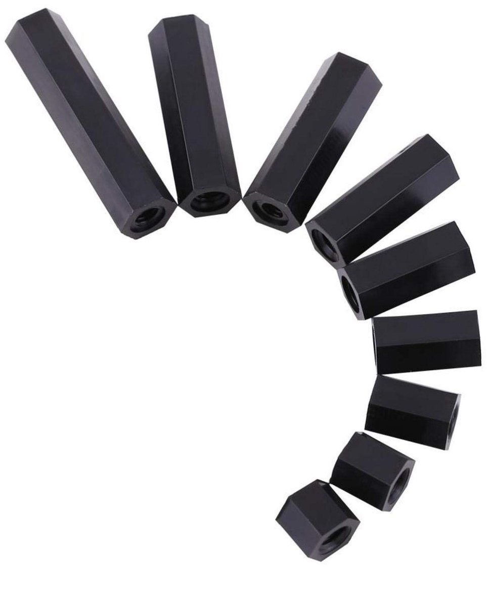 Dailygoods - 100 Stuks PA66 M3 Vrouwelijk Hex Schroefdraad Spacers