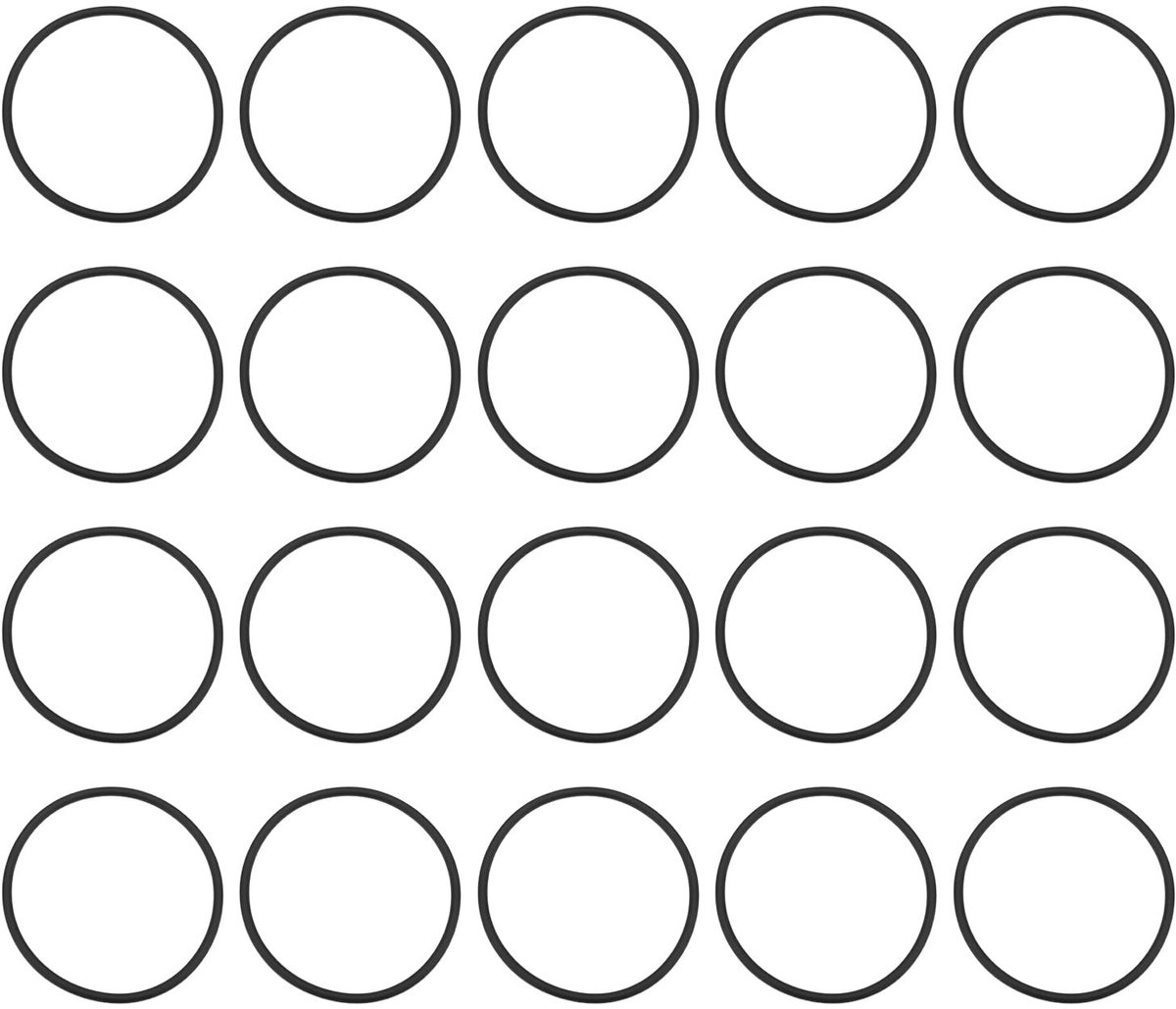 Dailygoods- O-ringen 20 Stuks - Nitril Rubber - 110mm Buitendiameter - 100mm Binnendiameter - 5mm Breedte - Lekpreventie - Afdichtingen