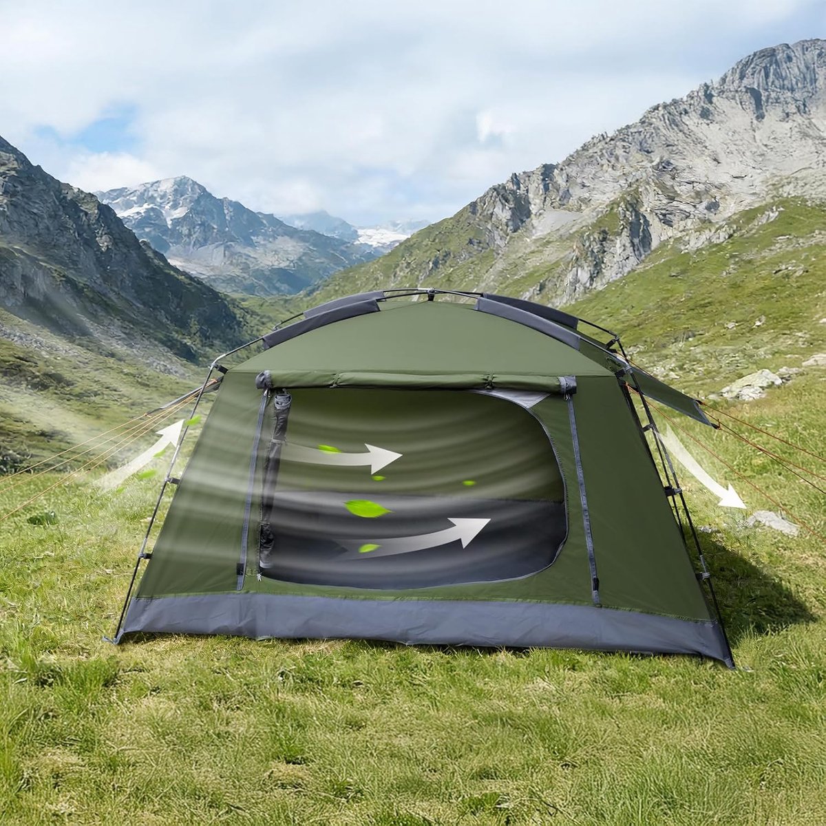 OLOEY Night Cat 2-persoons kampeertent-Lichtgewicht en waterdichte koepeltent voor 3 seizoenen-ideaal voor backpacken-wandelen en festivals – foto 6