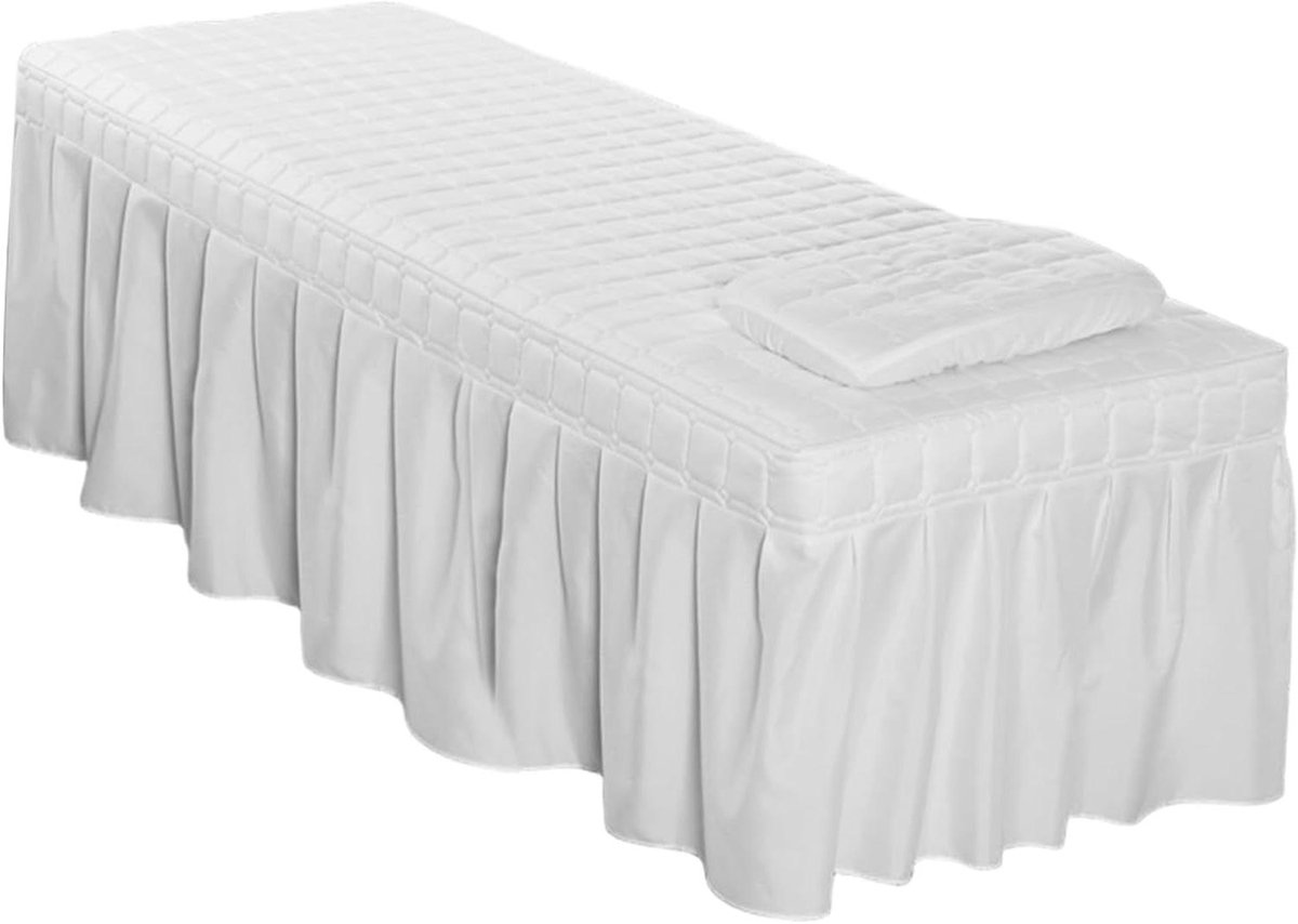 Massagebedhoes met sloop - Hoes voor massagetafel - Professionele behandelingen - Met gezichtsgat en zak - 185 x 70 cm