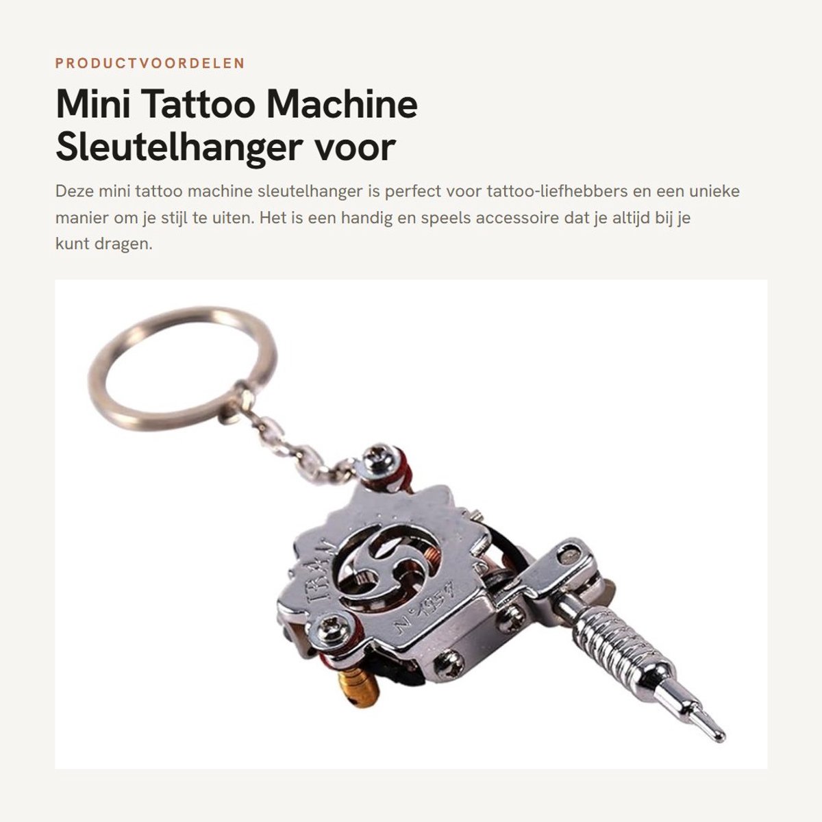 Dailygoods- Tattoo Machine Mini - Draagbare Sleutelhanger - Tattoo Ornament - Tattoo Supply - Gebruiksvriendelijk - Voor Tijdelijke Tatoeages - Tatoeage