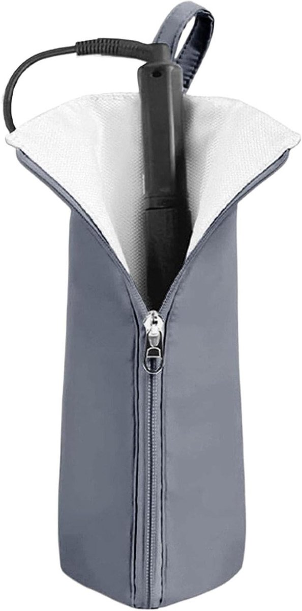 Hittebestendige Tas - Styling Tool Opberger - Haar Styling Organiseren - Waterdicht Stofdicht Ontwerp - 30 x 12 cm - Grijs