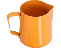 Melkopschuimkan - Koffiekan Foam - Latte Art Maken - PTFE Coating - 400ml - Oranje