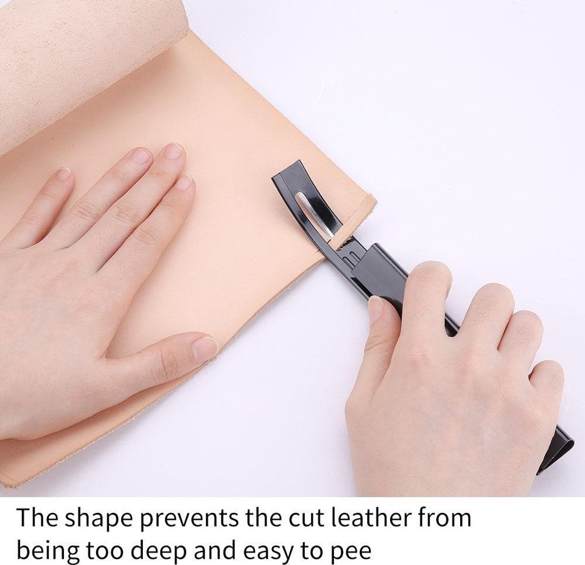 Dailygoods- Snijgereedschap 3-in-1 - Leerbewerking - Verstelbaar Snijmes - Vervangbare Bladen - Handgemaakte Accessoires - Duurzaam Staal - Leerbewerking Gereedschap