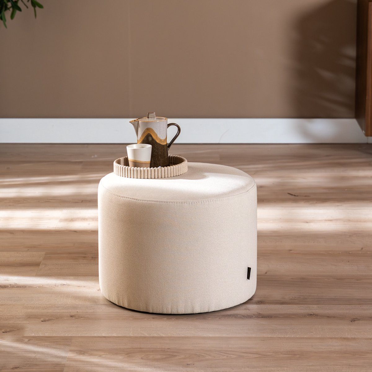 Bronx71® Poef Scandinavisch Hilda off white