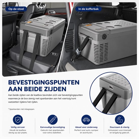 Compressor Koelbox 29L met Vriesfunctie - Elektrische Koelbox 12V/24V Zwart — afbeelding 3