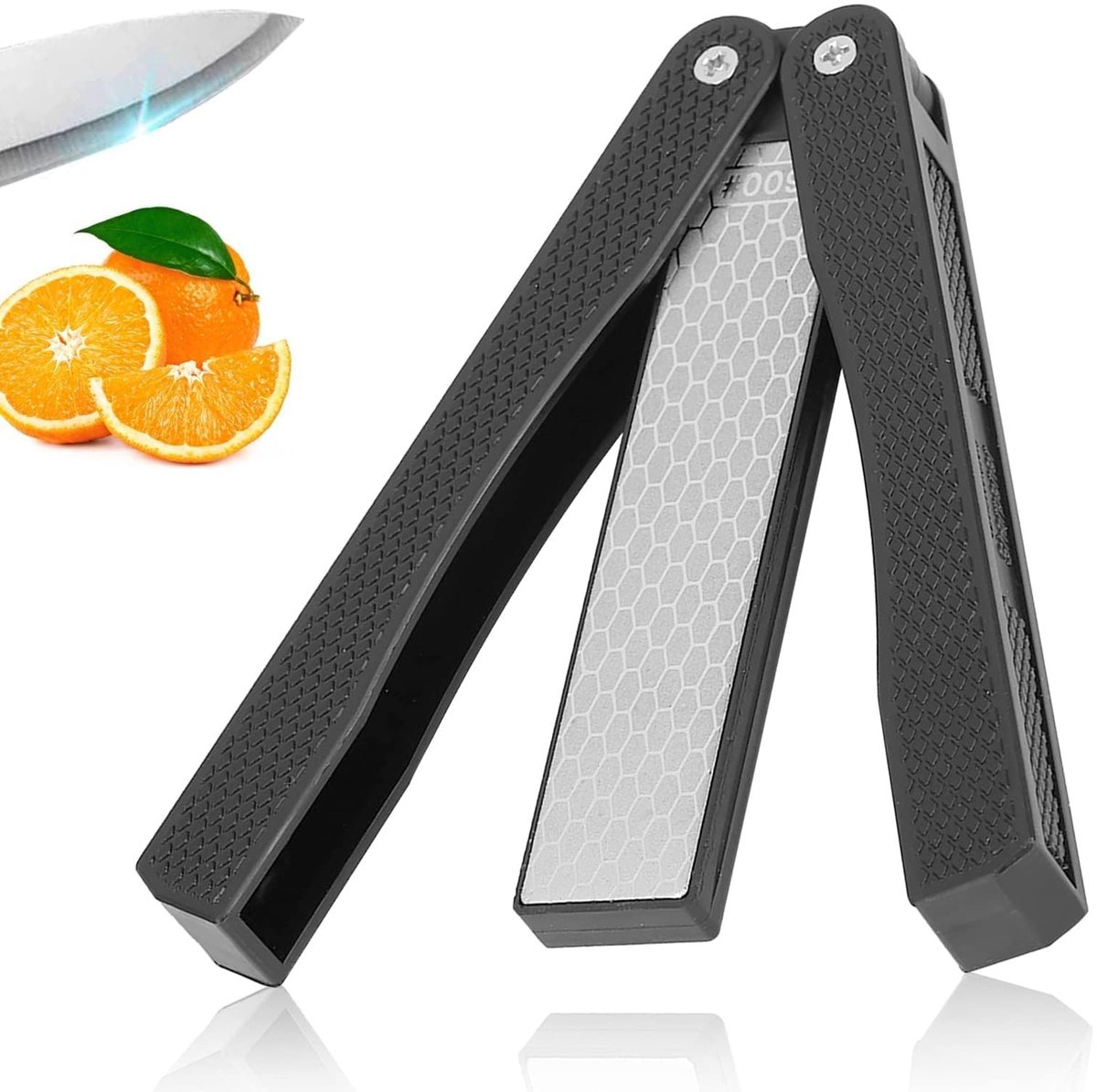 Dailygoods- Messenslijper Draagbaar - Opvouwbaar - Antislip - Diamantslijper - Veilig Gebruik - 12,5 cm - Slijper